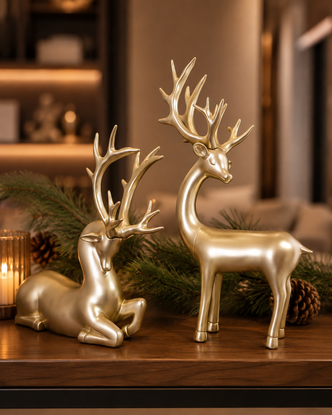 Crystal Deer Pair | Figurine | Home Decor | Set