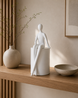 Man Sitting | Figurine | Modern Decor | White