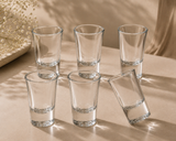 Clear Shot Glasses Set of 6 | Classic Drinking Glasses for Home Bar