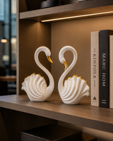 Swan Pair | Figurine | Elegant Decor | White