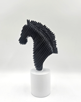 Half Horse Face | Wall Art | Luxury Decor | Black