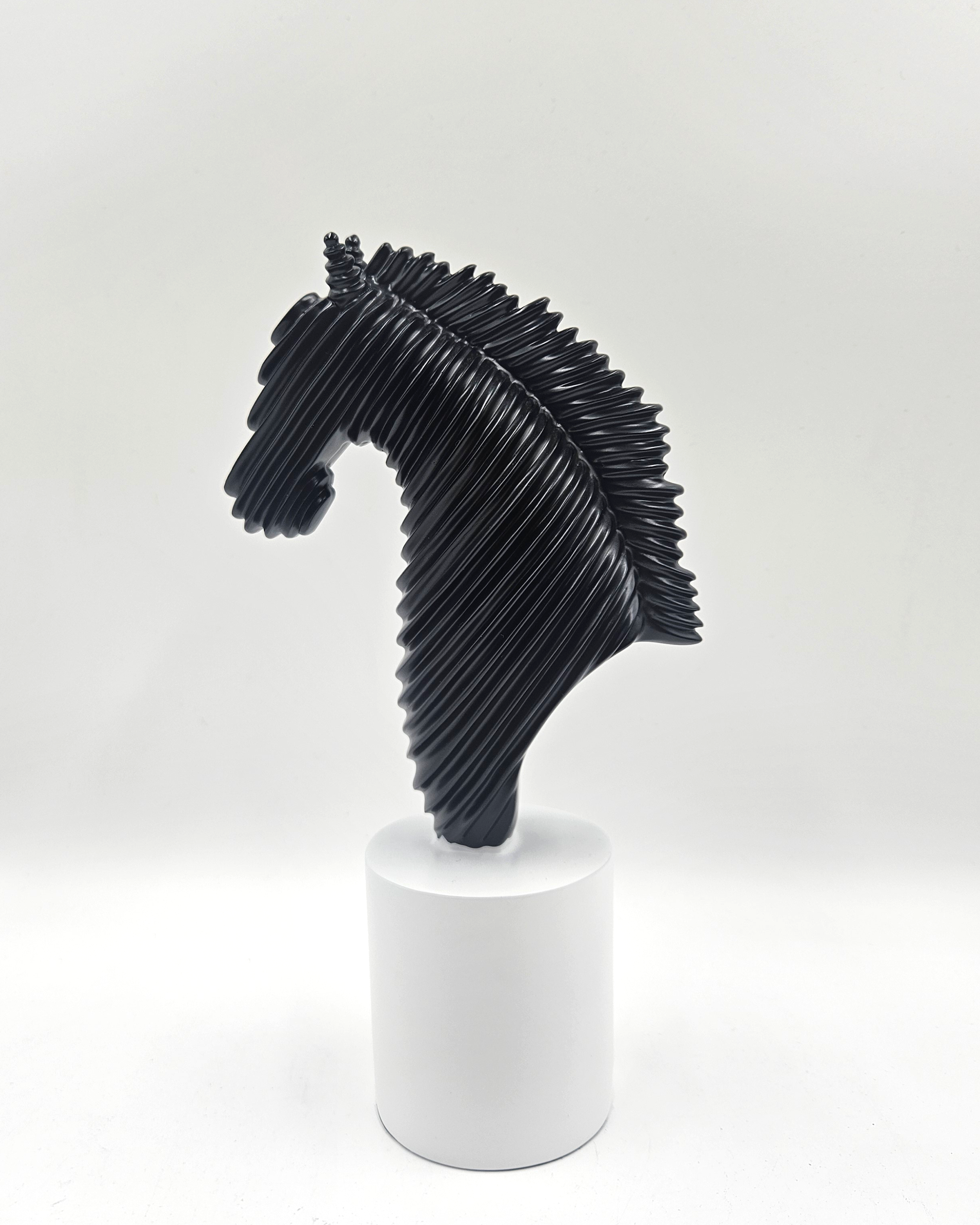 Half Horse Face | Wall Art | Luxury Decor | Black