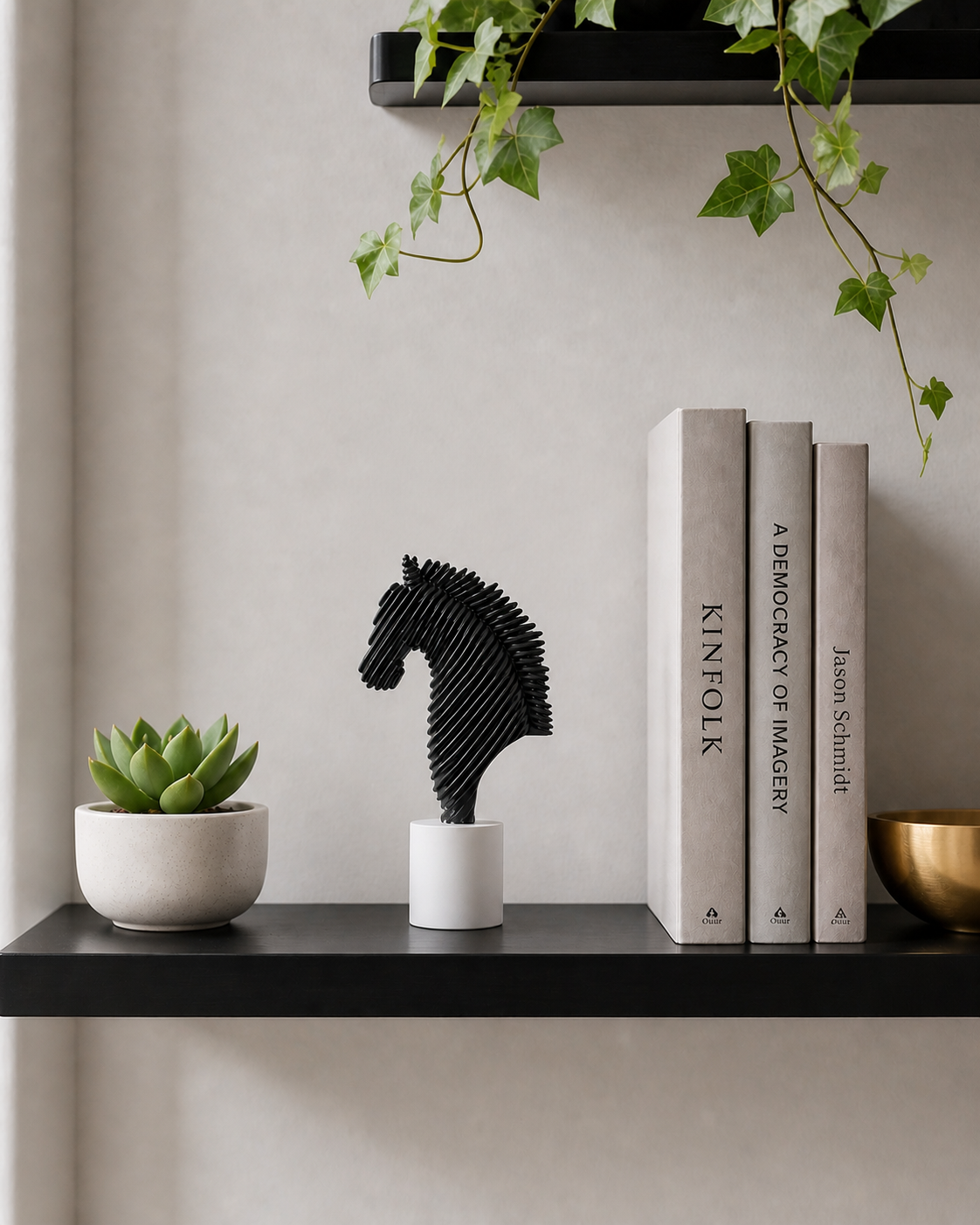 Half Horse Face | Wall Art | Luxury Decor | Black