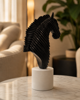 Half Horse Face | Wall Art | Luxury Decor | Black