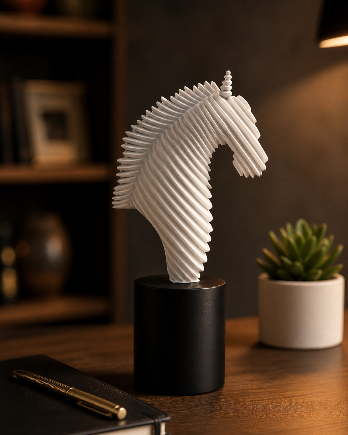 Half Horse Face | Wall Art | Luxury Decor | White