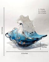 Crystal Shankh | Showpiece | Spiritual Decor | Blue