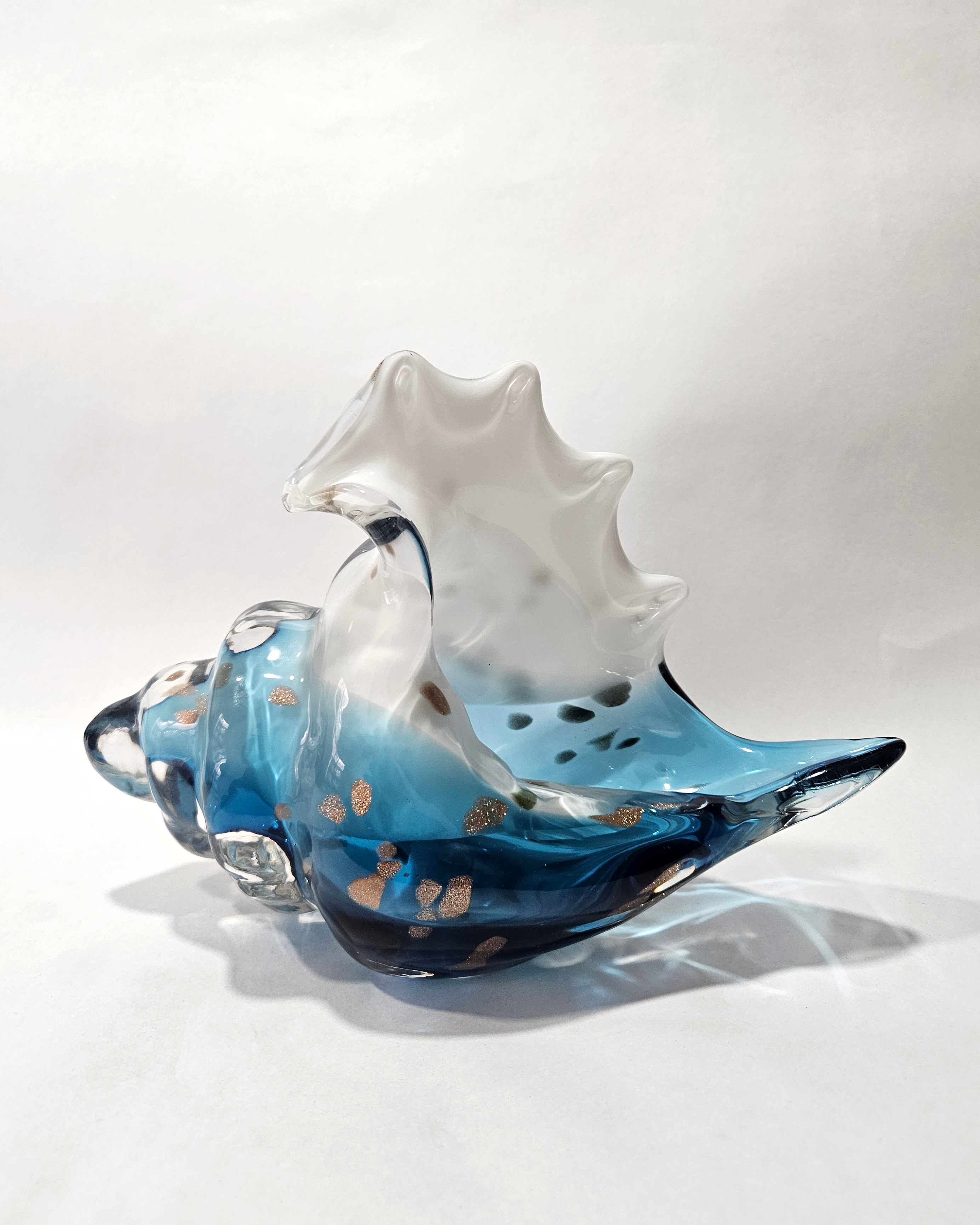 Crystal Shankh | Showpiece | Spiritual Decor | Blue