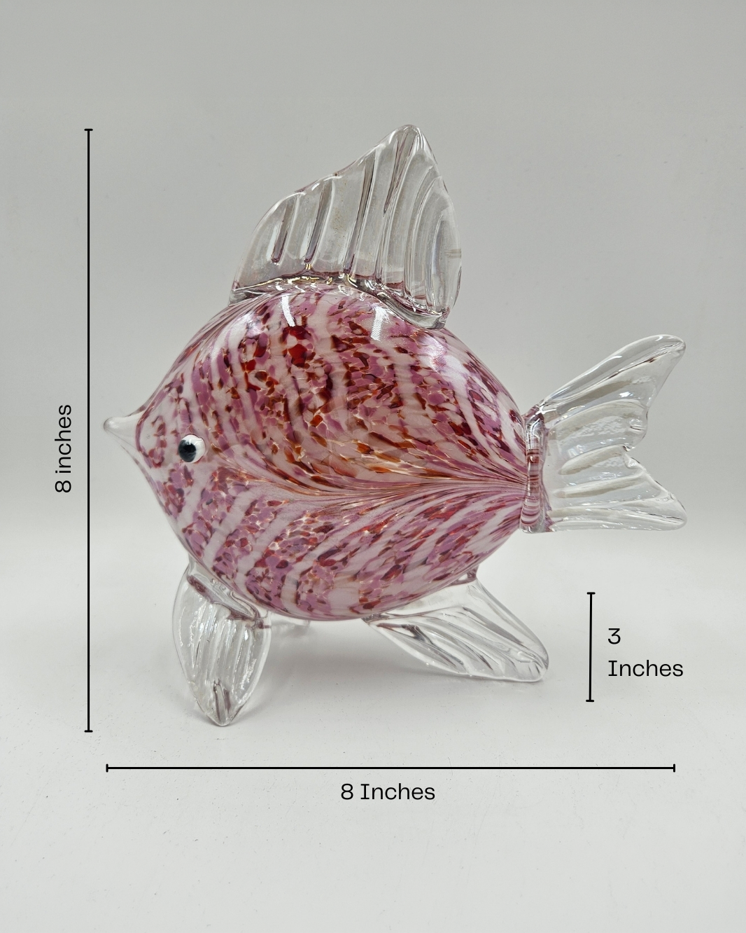 Crystal Fish | Showpiece | Home Decor | Red