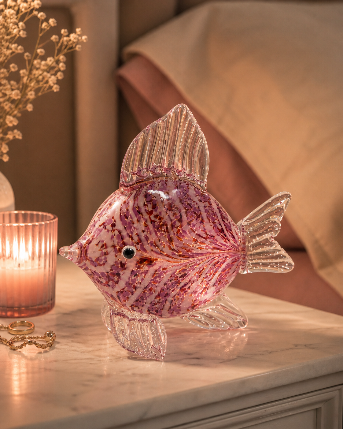 Crystal Fish | Showpiece | Home Decor | Red