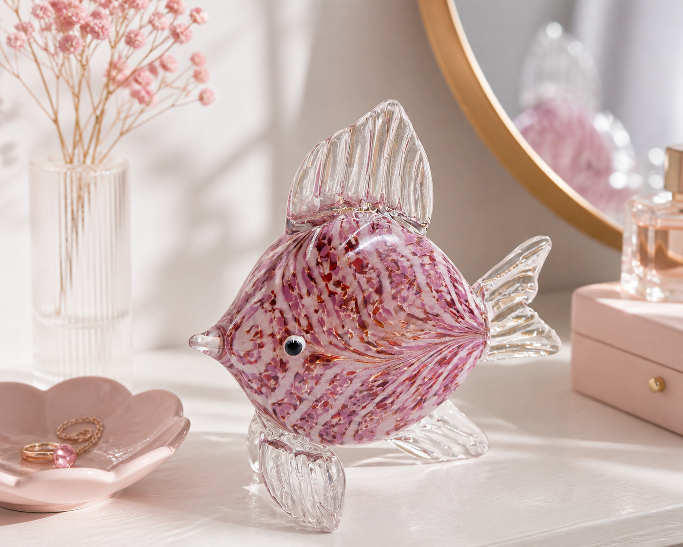 Crystal Fish | Showpiece | Home Decor | Red