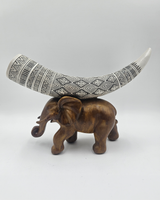 Elephant with Tusks | Statue | Traditional Decor | Premium