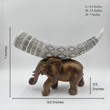 Elephant with Tusks | Statue | Traditional Decor | Premium