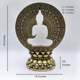 Hollow Buddha | Statue | Meditation Decor | Golden