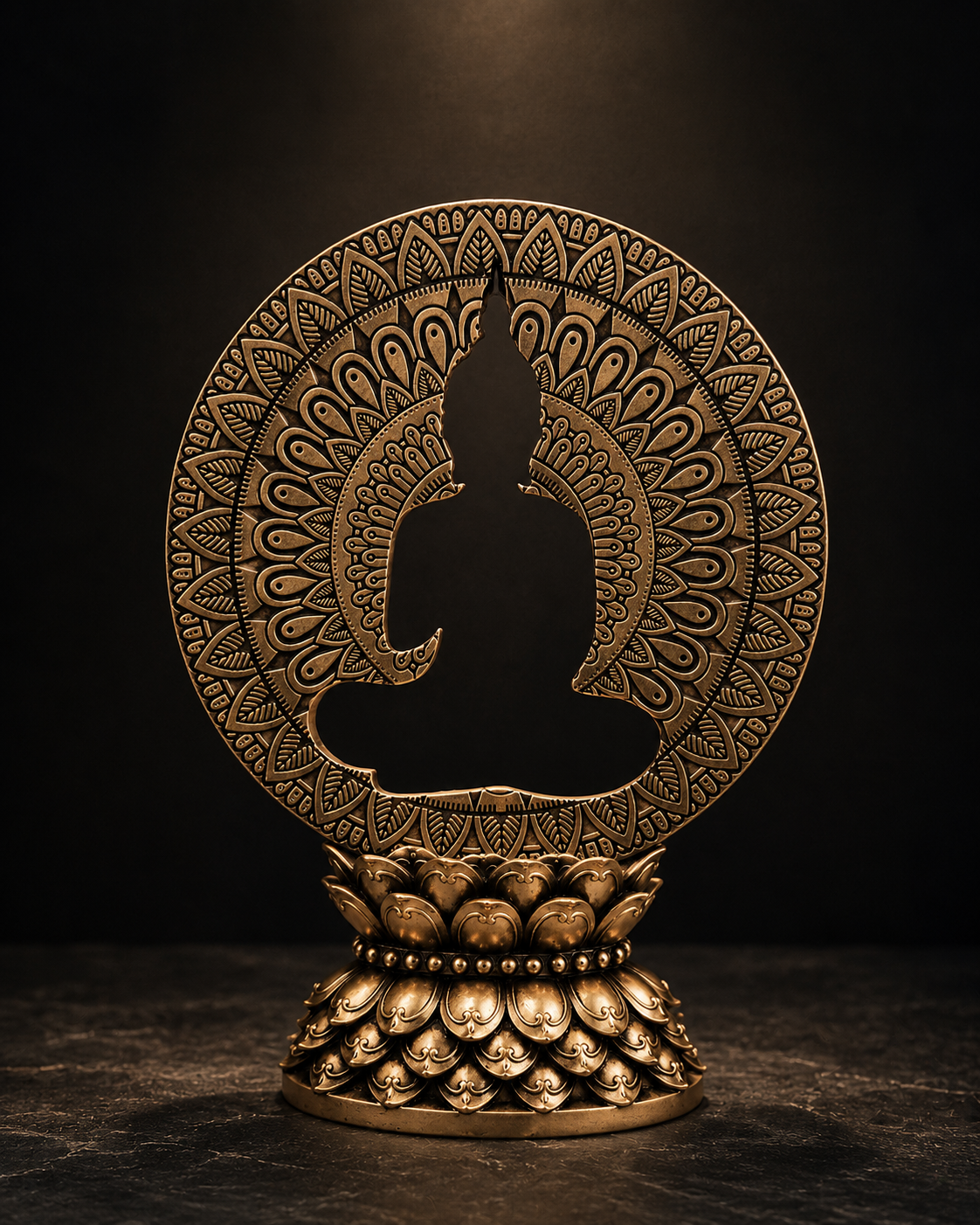Hollow Buddha | Statue | Meditation Decor | Rose Gold