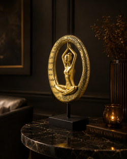 Yoga Pose Hands Up | Figurine | Meditation Decor | Golden