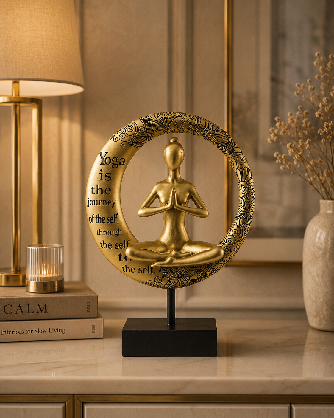 Yoga Buddha Folded Hands | Statue | Spiritual Decor | Classic