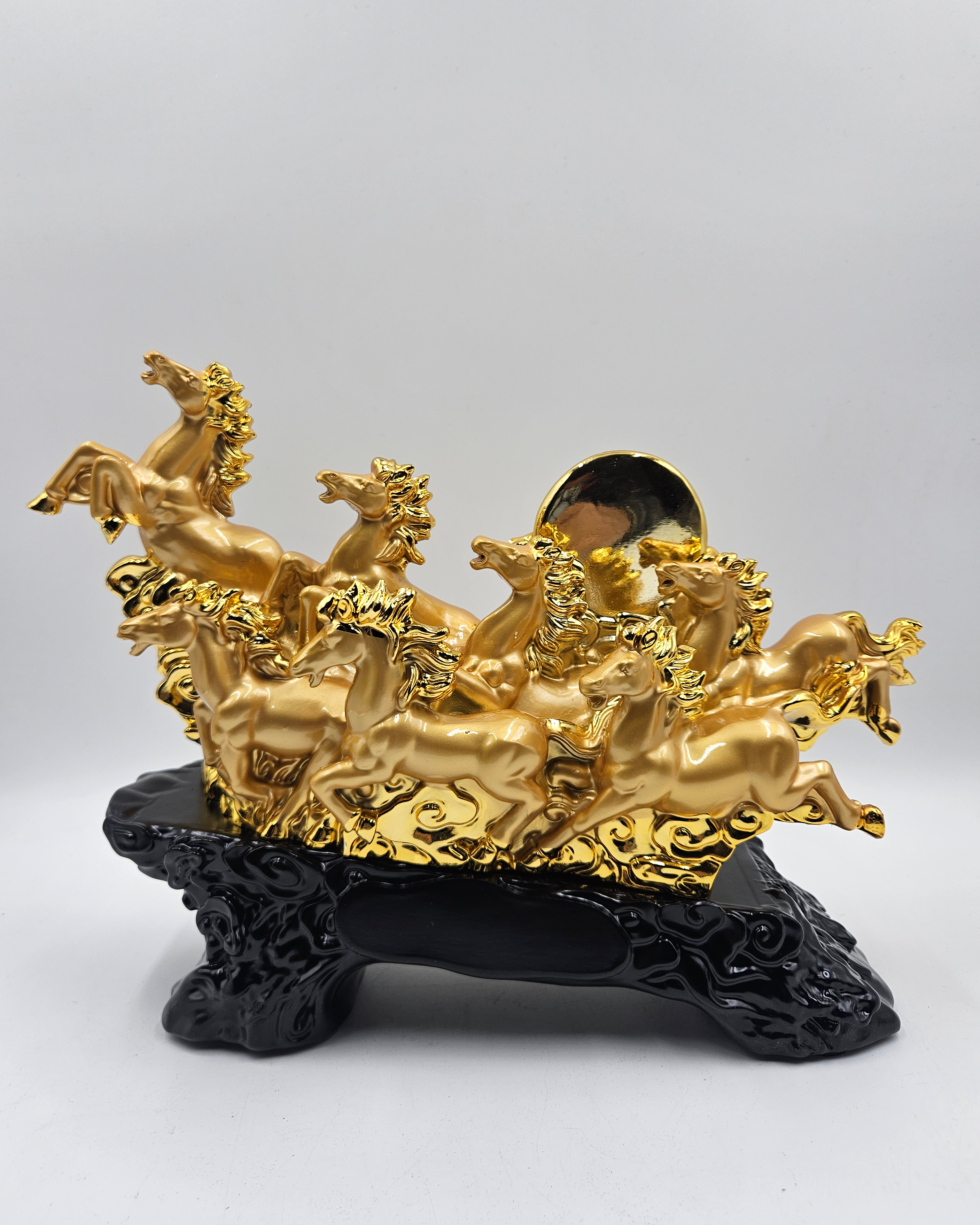 7 Running Horses | Statue | Vastu Decor | Golden