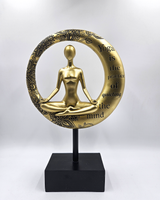 Yoga Sitting Pose | Figurine | Meditation Decor | Golden