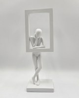 Man in Frame | Sculpture | Modern Decor | White