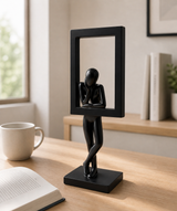Man in Frame | Sculpture | Modern Decor | Black