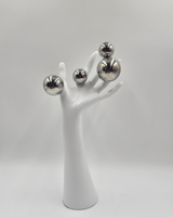 Hand with Balls | Sculpture | Modern Decor | White