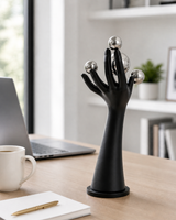 Hand with Balls | Sculpture | Modern Decor | Black