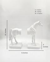 Half Horse | Book Holder | Decorative Bookend | White