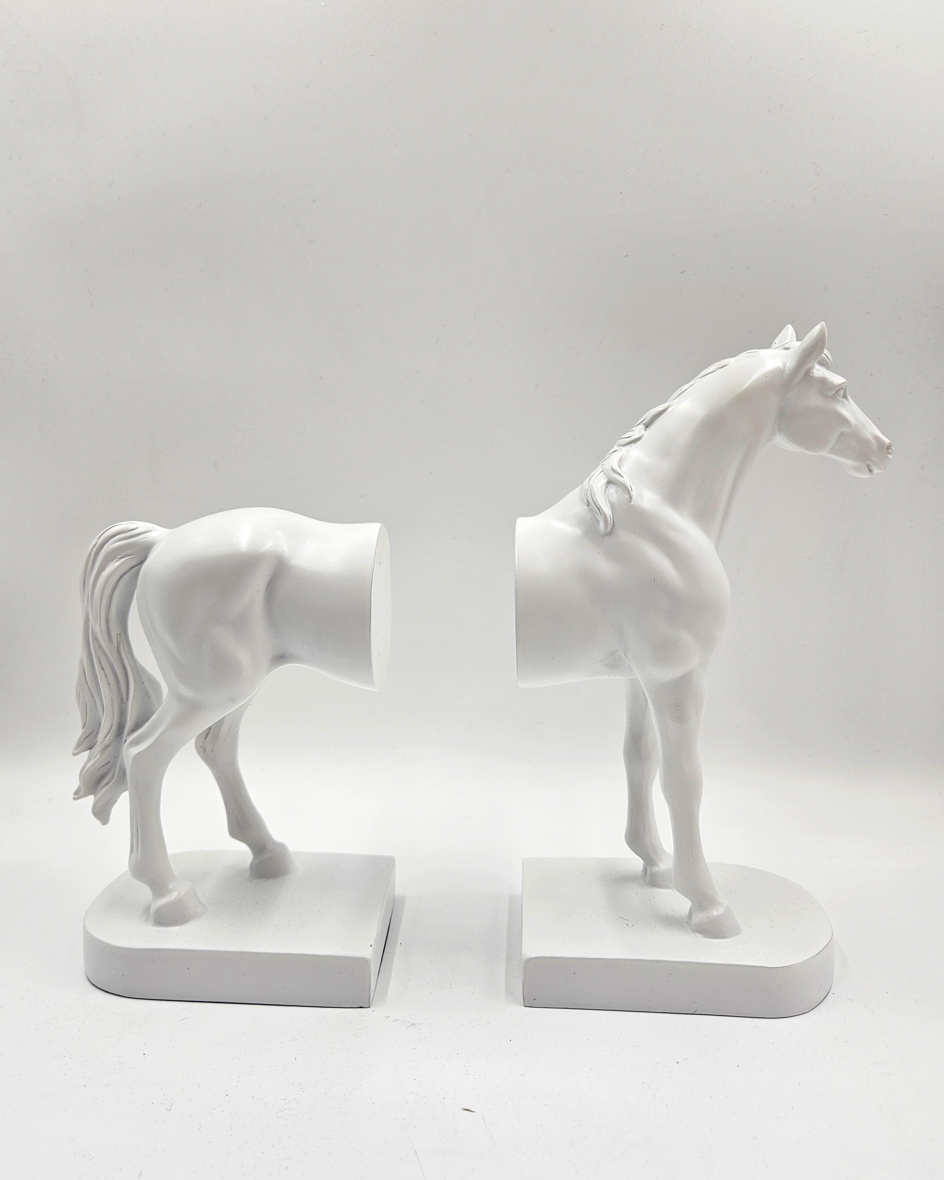 Half Horse | Book Holder | Decorative Bookend | White