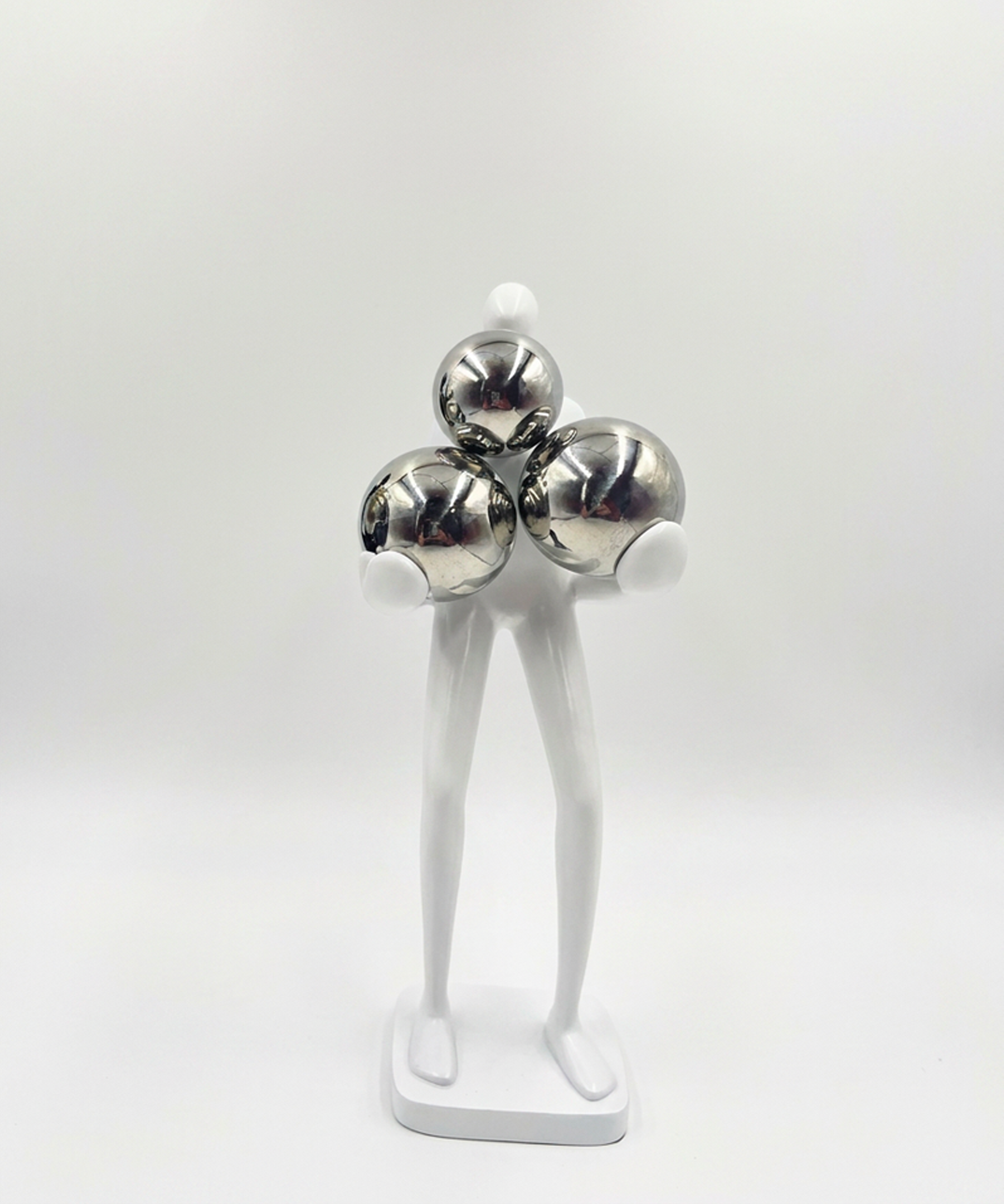 Man with Balls | Figurine | Modern Decor | White