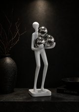 Man with Balls | Figurine | Modern Decor | White
