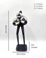 Man with Balls | Figurine | Modern Decor | Black