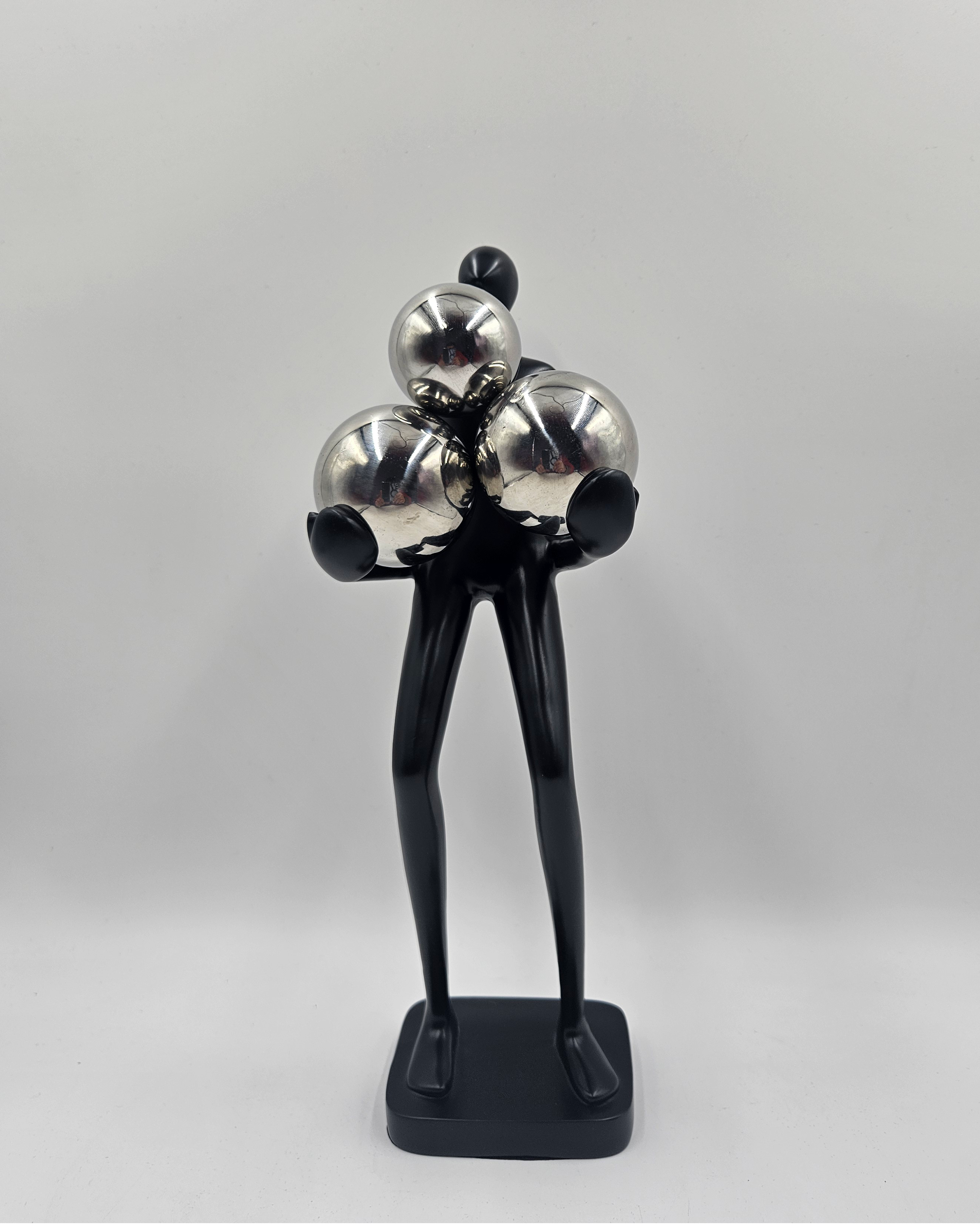 Man with Balls | Figurine | Modern Decor | Black