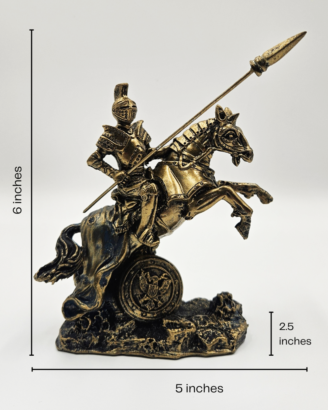 Warrior with Sword | Statue | Decorative Showpiece | Golden