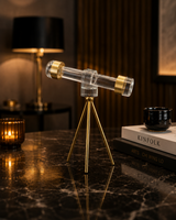 Luxury Mini Crystal Telescope Showpiece | Vintage Nautical Home Decor | Decorative Tabletop Accent