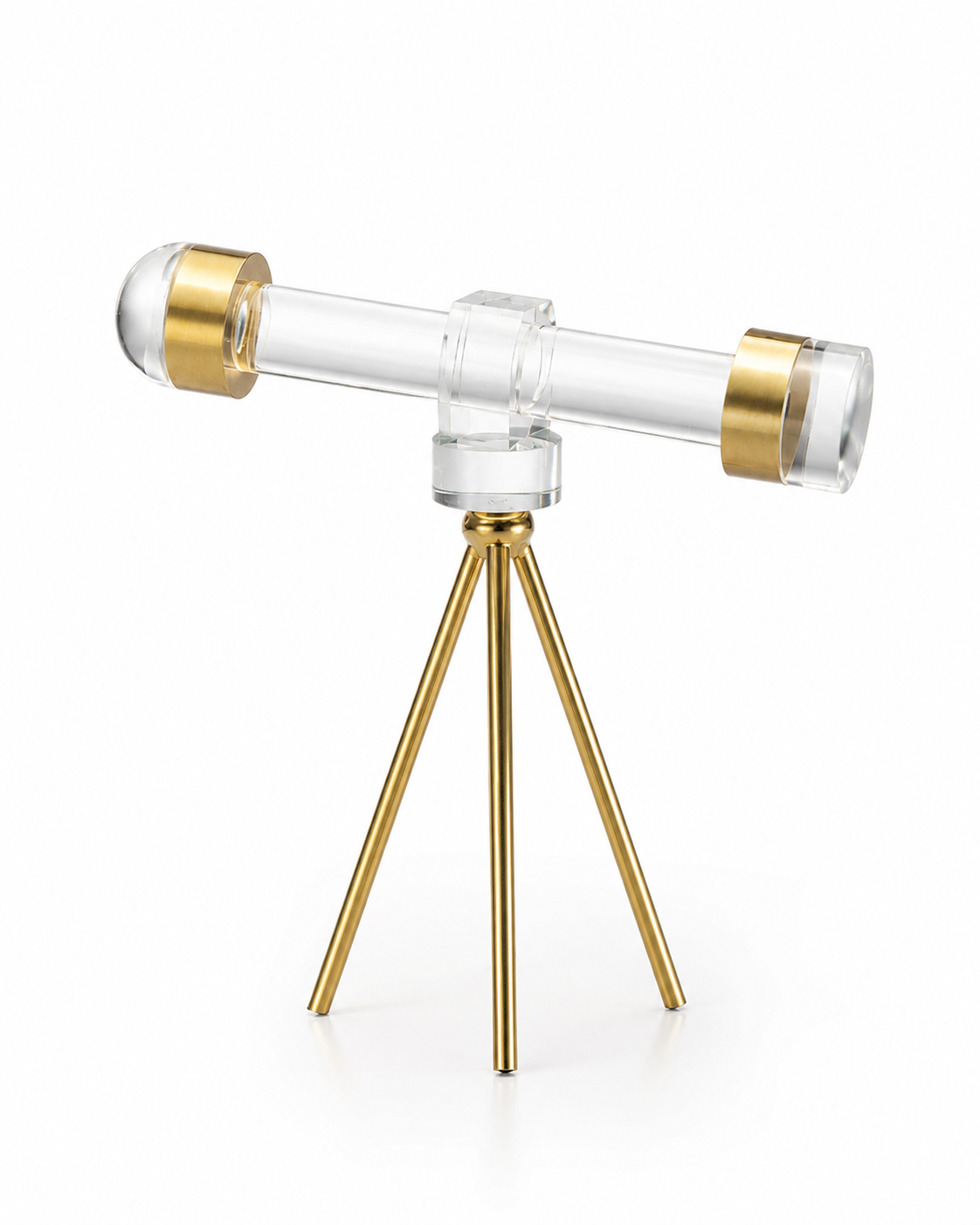 Luxury Mini Crystal Telescope Showpiece | Vintage Nautical Home Decor | Decorative Tabletop Accent