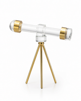 Luxury Mini Crystal Telescope Showpiece | Vintage Nautical Home Decor | Decorative Tabletop Accent