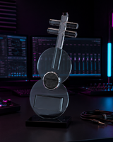 Crystal Guitar | Miniature | Decor Accent | Black
