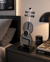 Crystal Guitar | Miniature | Decor Accent | Black