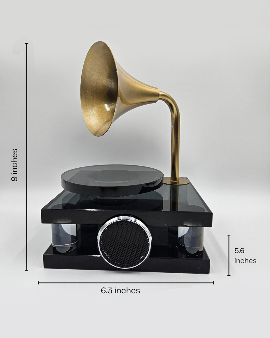 Gramophone | Showpiece | Vintage Decor | Glass