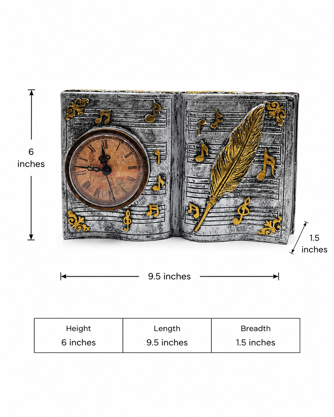 Book with Watch | Showpiece | Study Decor | Classic