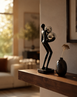 Man with Balls | Figurine | Modern Decor | Black