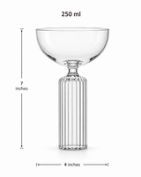 Coupe Glass Ribbed | Glassware | Bar Use | Luxury