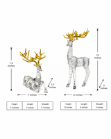 Crystal Deer Pair | Figurine | Home Decor | Set
