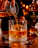 Royal Crystal Whiskey Tumbler Set of 6 | 360ml Each | Premium DOF Glasses for Scotch, Bourbon, Whiskey & Cocktails