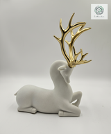 Sitting Deer | Figurine | Home Decor | Golden