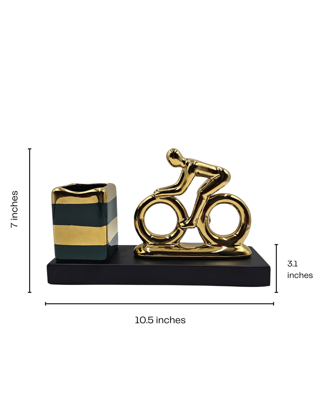 Bike Pen Stand | Organizer | Desk Decor | Golden