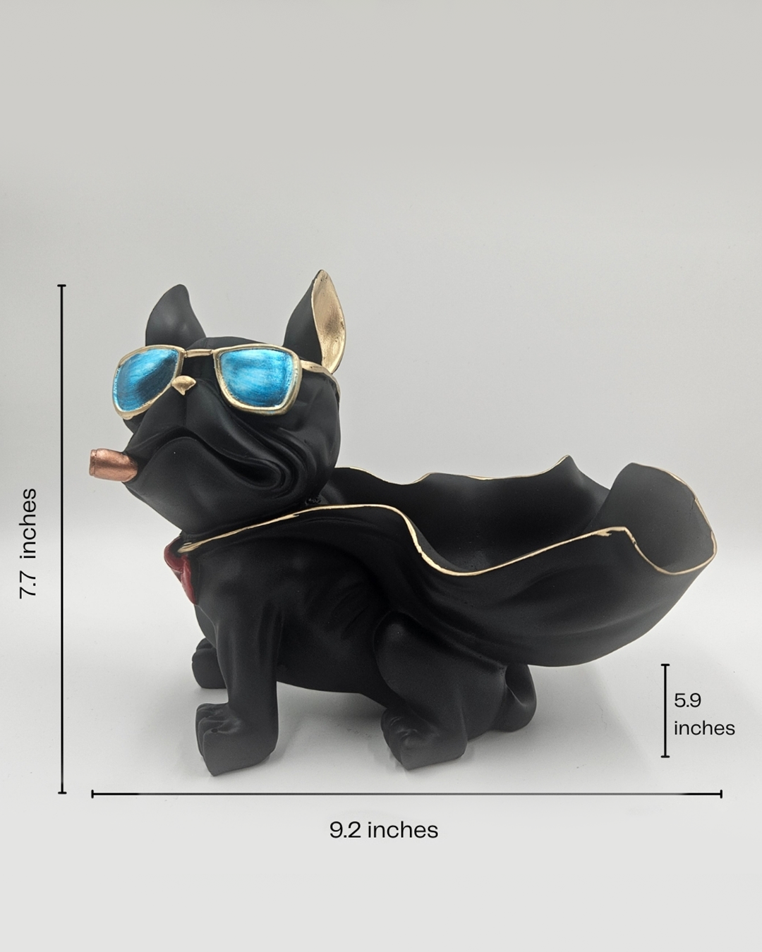 Bulldog | Key Holder | Wall Decor | Black