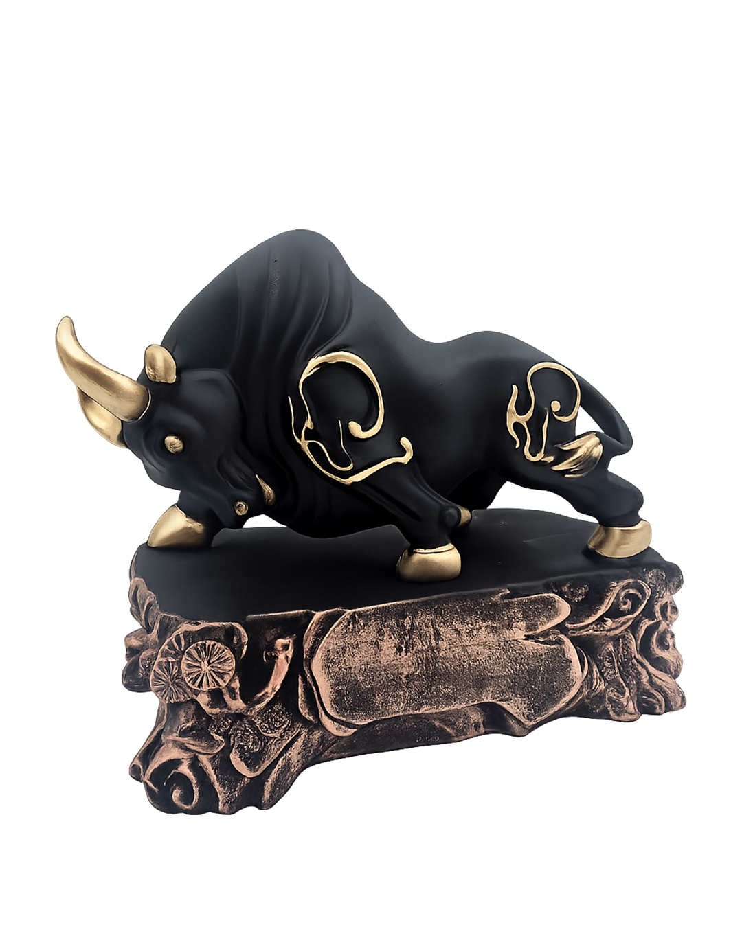 Bull | Figurine | Home Decor | Gold Black