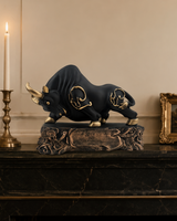 Bull | Figurine | Home Decor | Gold Black