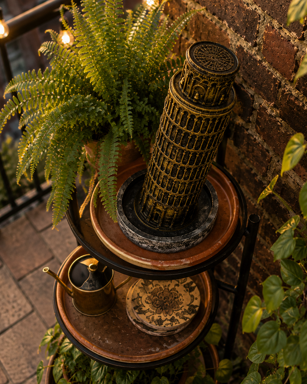 Leaning Tower | Showpiece | Travel Decor | Golden